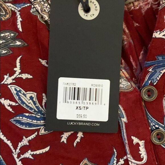 NWT Lucky Brand blouse size xs - Picture 5 of 8